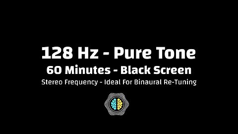 🔊 128 Hz Pure Tone | Grounded Expansion Frequency | 60 Minutes | Black Screen | Stereo