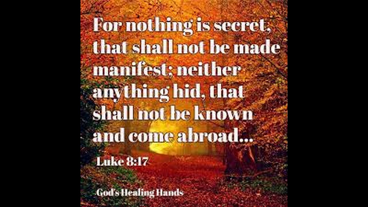 Sunday Talk with Jamal 05/Oct /25 Luke 8:17 Done in the dark brougth to light