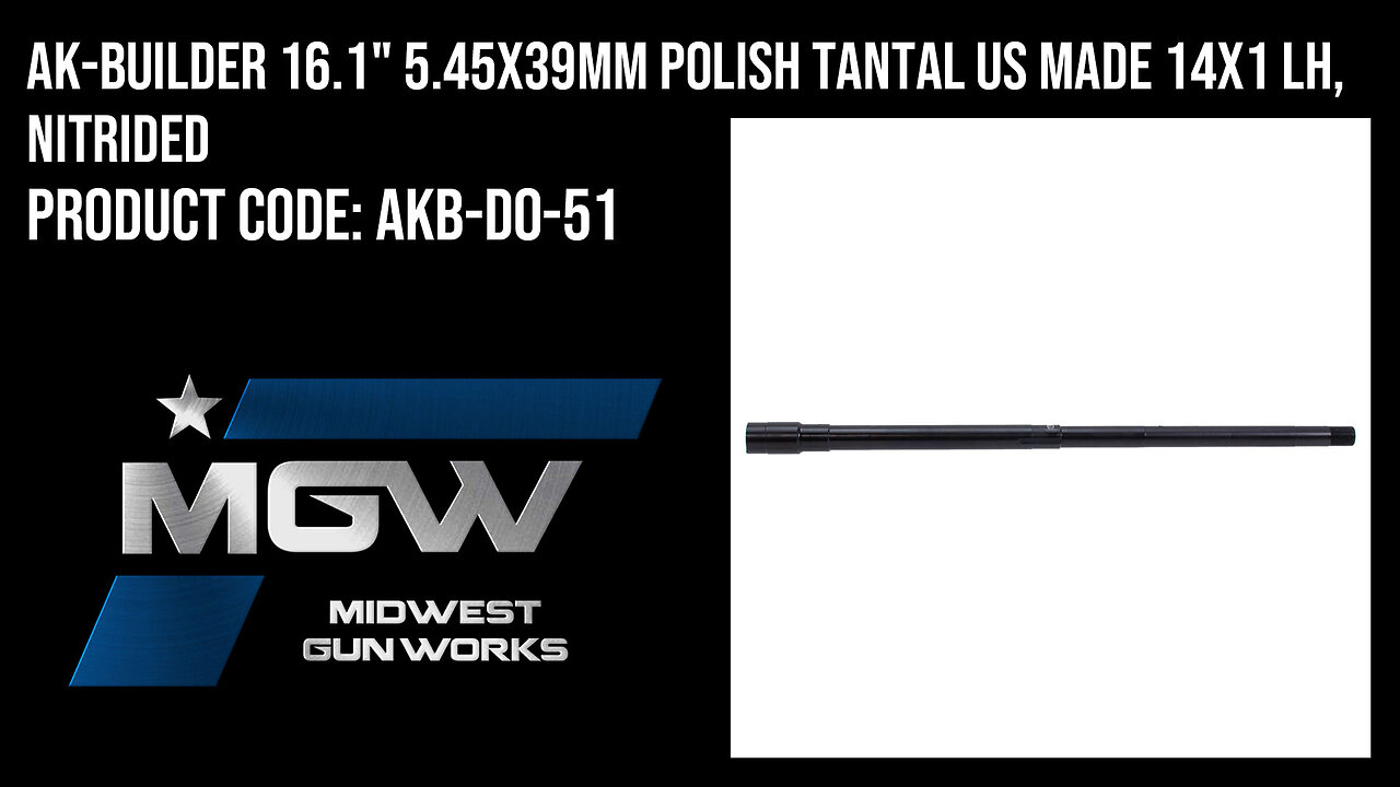 AK-Builder 16.1" 5.45x39mm Polish Tantal US Made 14x1 LH, Nitrided - AKB-D0-51