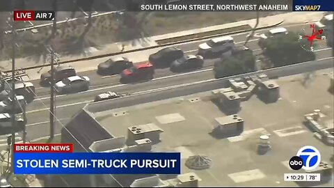 Happening now - stolen semi truck pursuit