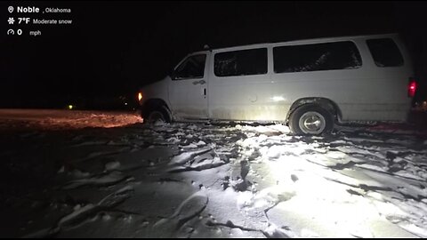 ❄️ SHOOVY (KICK) VAN STUCK IN THE DITCH IN OKLAHOMA 1-25-26