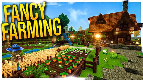 Fancy Farming with Waterfalls, Bridges, and Floating LIGHTS | Hytale