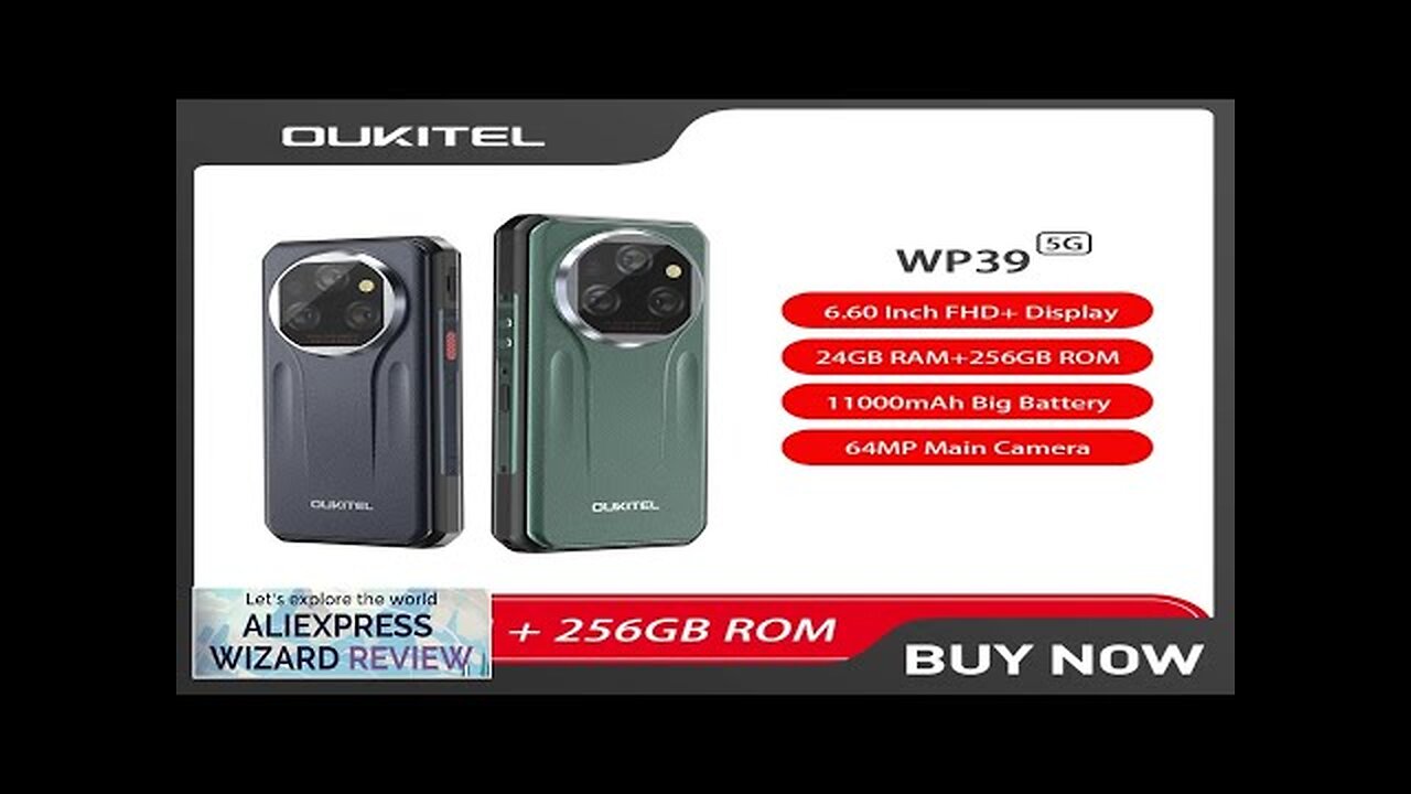 Global Version Oukitel WP39 5G Rugged Smartphone Android 14 6.60" FHD+ 24GB（6+18)+256GB Review