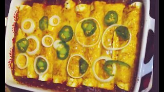 Beef & Bean Enchiladas & Rice 🌯 Full Video 🕙 Start 2 Finish From Scratch