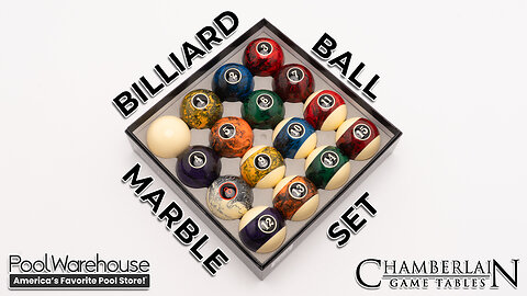 NEW Stylish Marble Billiard Ball Set From Chamberlain | Pool Warehouse