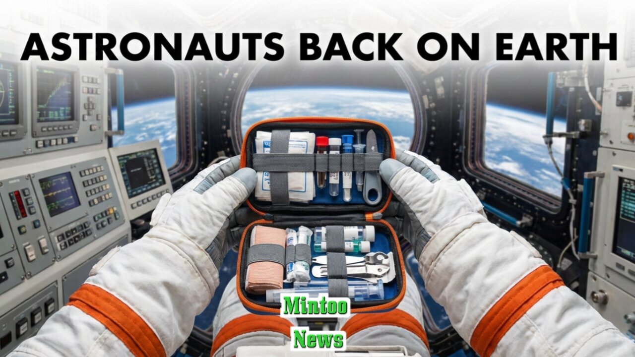 Space crew successfully returned to earth after medical evacuation