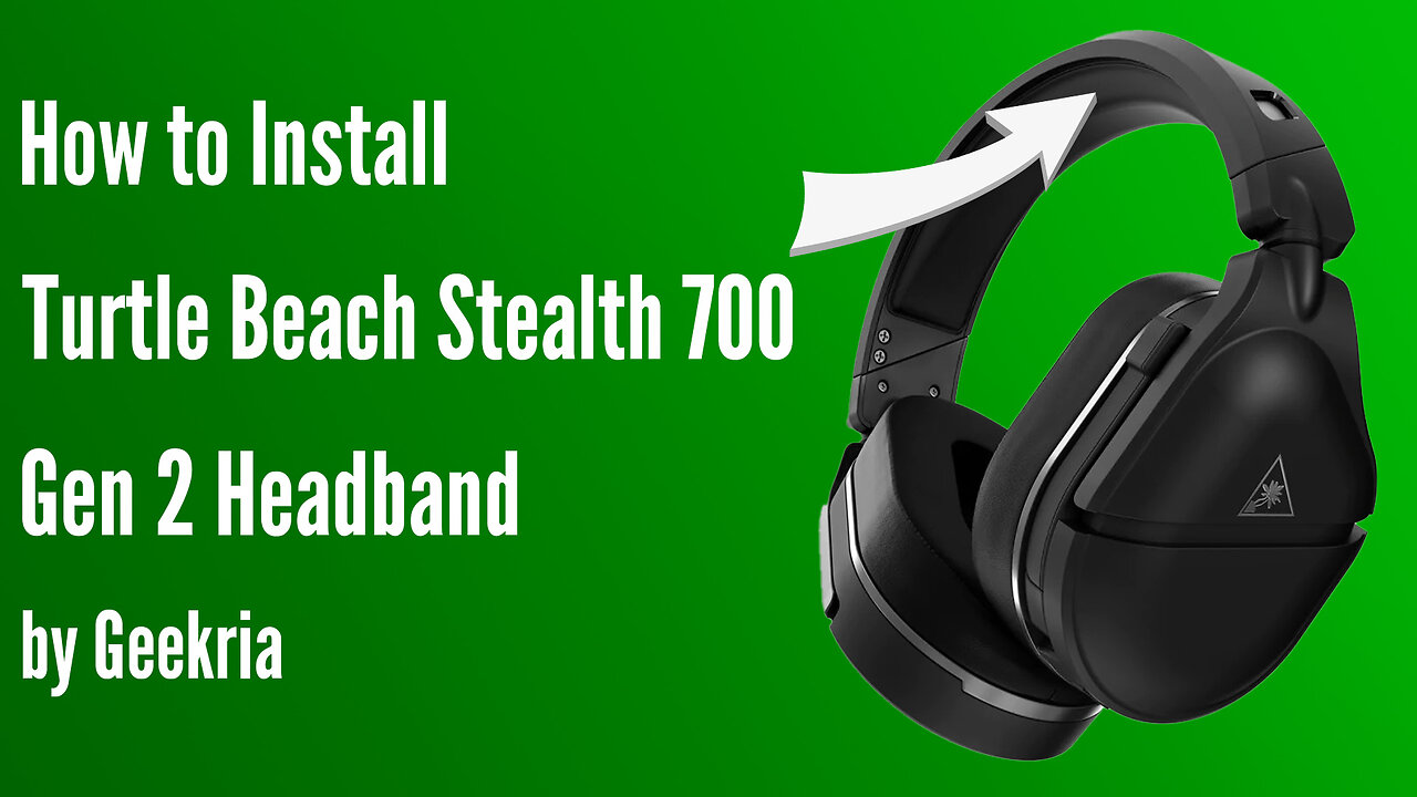 How to lnstall Turtle Beach Stealth 700 Gen2 Headphones Headband Cover | Geekria