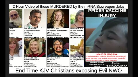 2 Hour Video of those MURDERED by the mRNA Bioweapon Jabs