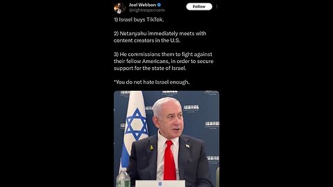 Israel buys TikTok... 🤔🤔🤔