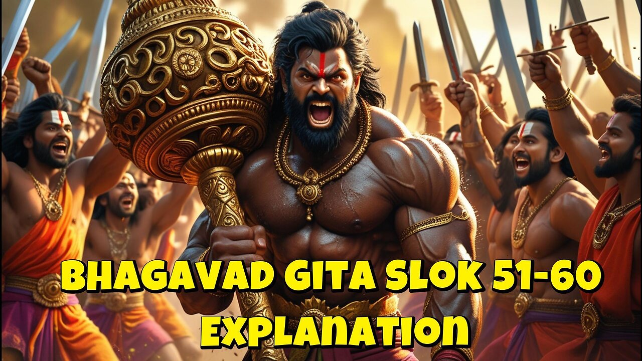 Bhagavad Gita Chapter 1 Shlok 51–60 Explanation | दुर्योधन की रणनीति और अर्जुन विषाद योग
