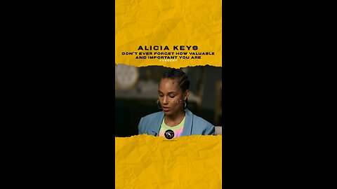 @aliciakeys Don’t ever forget how valuable and important you are. #aliciakeys 🎥 @cbsmornings