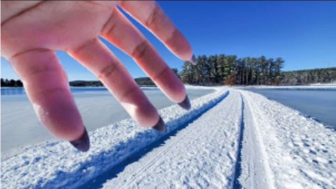 Public ASMR❄ Winter Lake Camera Tapping Scratching