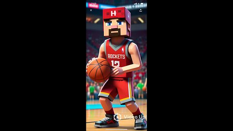 It’s time for a Minecraft basketball. It’s the Houston Rockets versus the Oklahoma thunders.