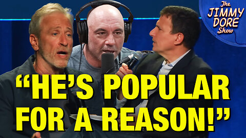 Jon Stewart Defends Joe Rogan RIGHT IN New Yorker Reporter’s Face!