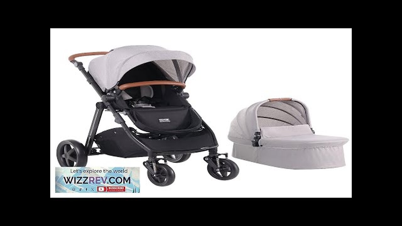 VEVOR Stroller Travel System With Bassinet Playard Baby Combo Set Light Gray Review