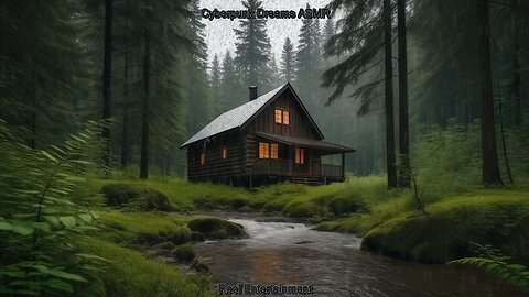 Heavy Rain On Cabin Creek By The River 🌧️🌲 | Relaxation