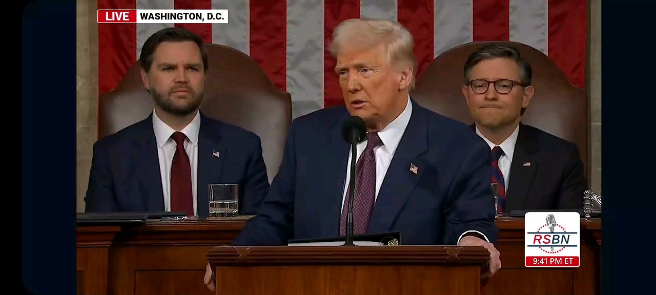 TRUMPS SPEECH, Minus the clown show in the beginning. Starts with ELON AND DOGE