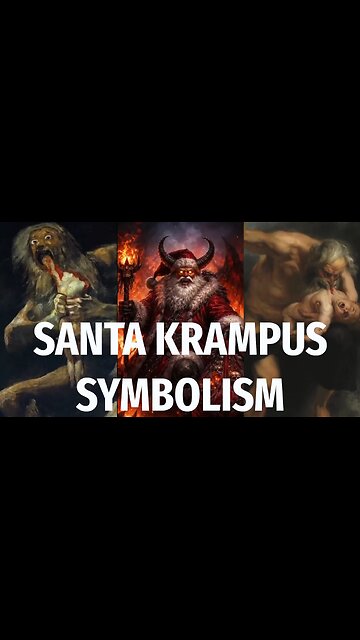 🔳🎅🏼🩸 SANTA KRAMPUS EATING CHILDREN❓ ▪️ SATANISM; SATURN 🪐