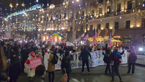 Regular Saturday march in Tbilisi. 388th day of protest.