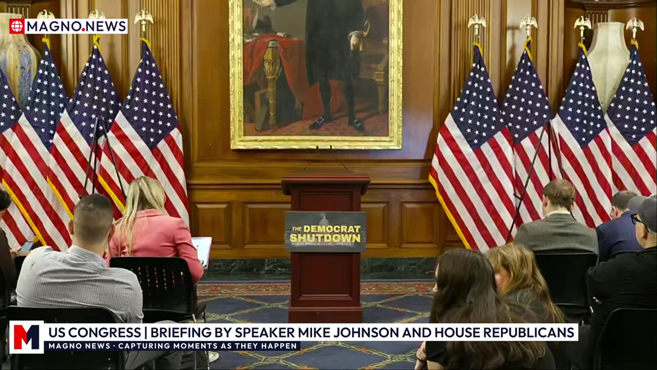 🇺🇸 Speaker Mike Johnson Holds Briefing on 9th Day of Democrat-Led Shutdown of Government [LIVE]