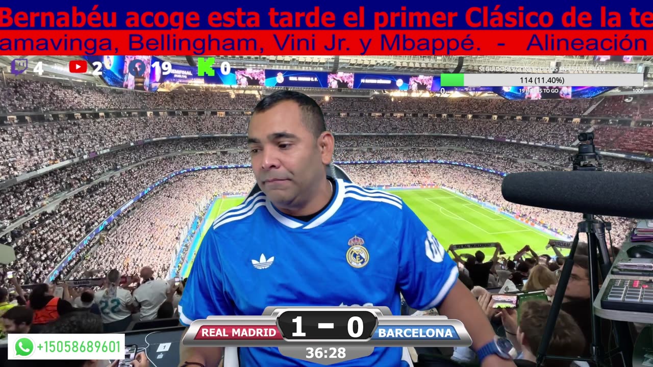 “PARTIDAZO EN VIVO: El Clásico desde el Bernabéu con El Mejor Madridista del Mundo” #realmadrid