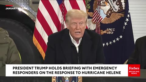 JUST IN: President Trump Holds Briefing With NC Emergency Responders On Response To Hurricane Helene