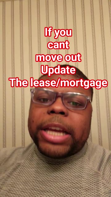 if you cant move out update the lease