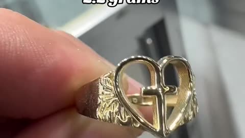 Real 10K Gold Solid “Christ’s Love” Ring