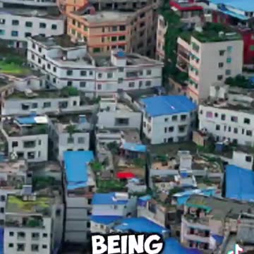 Chinese are painting their roofs blue