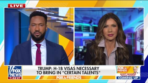 DHS Secretary Noem on H-1Bs: "Under the Trump admin, we've sped up our process