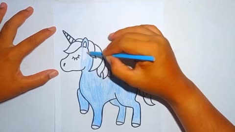Coloring a unicorn pony"