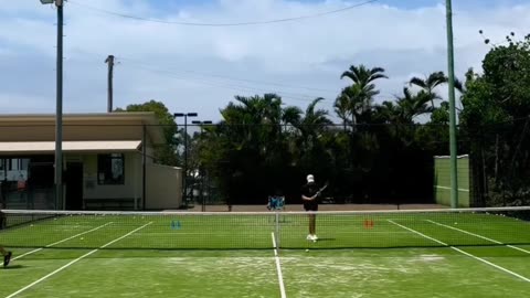 Iggy Azalea practicing her tennis