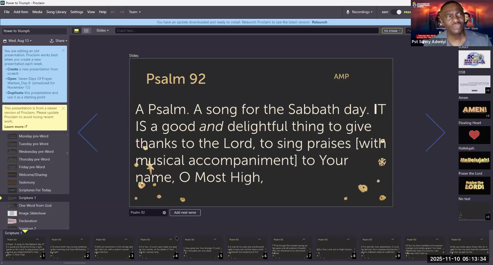 Power To Triumph || November 10, 2025 || Anointing Service - “The Grace Called Anointing