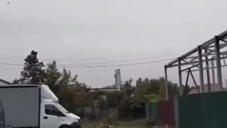 The moment of strike in Matveyev-Kurgan, Rostov region.