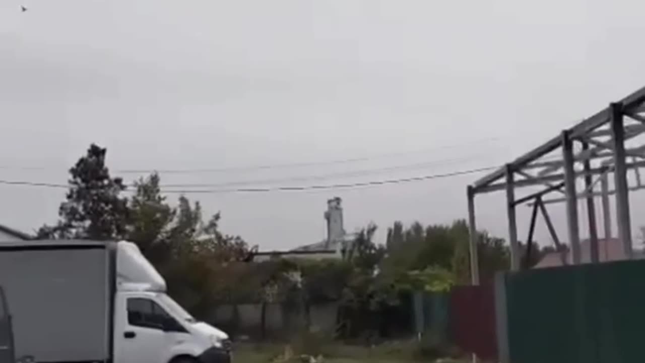 The moment of strike in Matveyev-Kurgan, Rostov region.