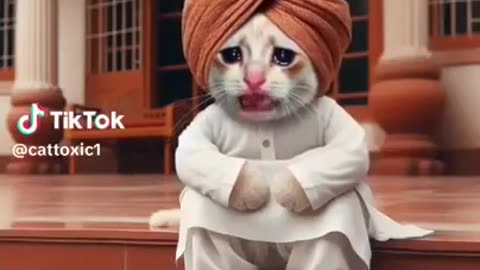 Sad English cat meme too hot to handle