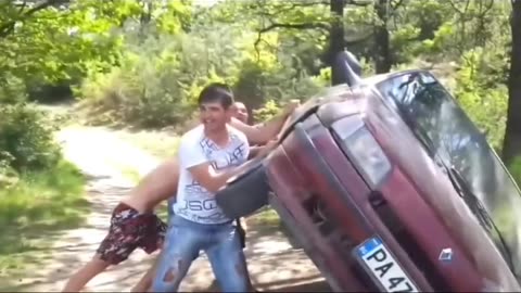 Legend says that he is still chasing the tire 😂