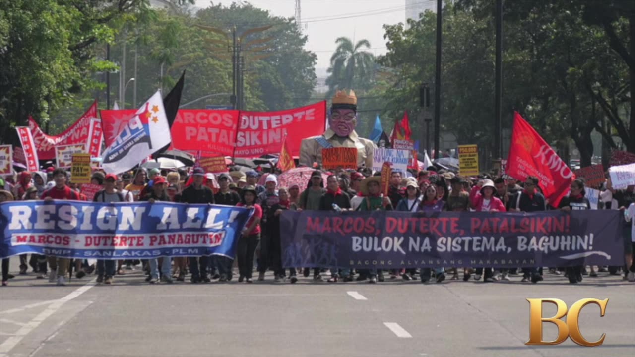 Thousands in Philippines protest corruption, demand return of stolen funds