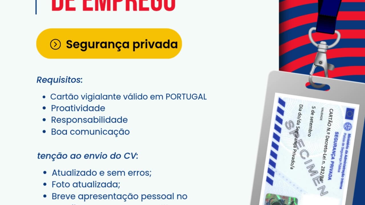 Vagas Emprego Segurança Privada