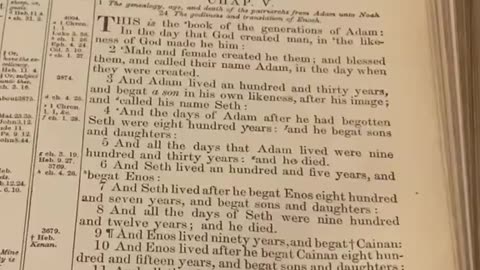 An old 1885 Bible revealing so much knowledge about Genesis