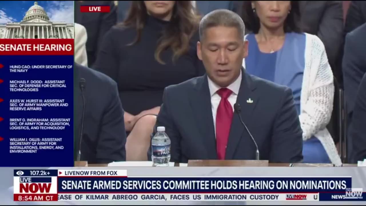 Hung Cao has officially been sworn in as the Secretary of the Navy today.