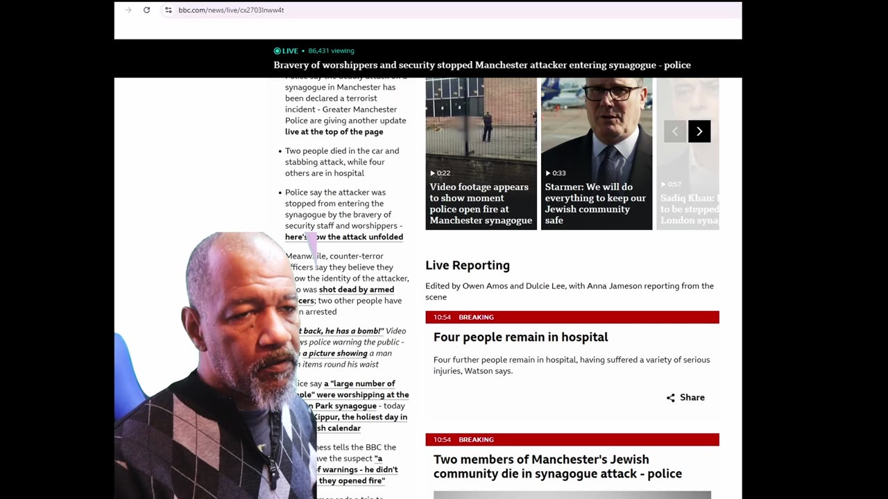 Reaction: Breaking News - Manchester Synagogue Terror