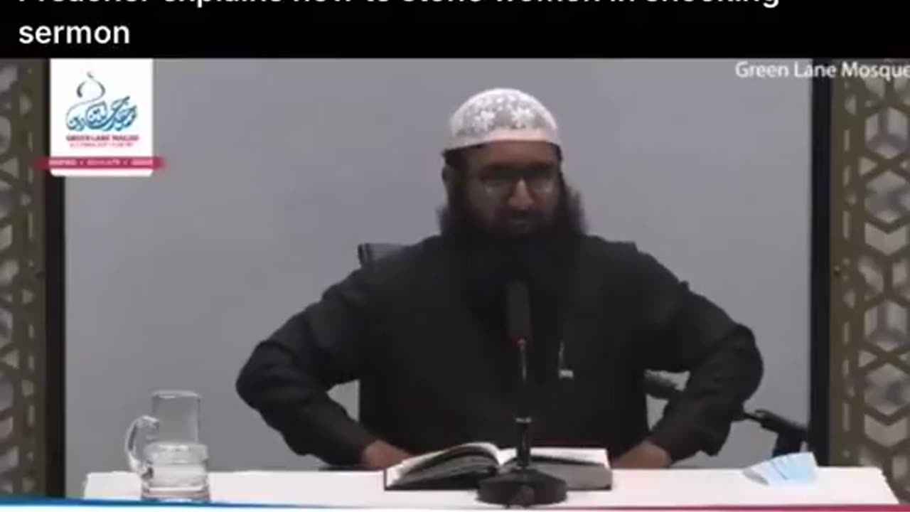 An imam in Birmingham is teaching how to stone a woman to death.