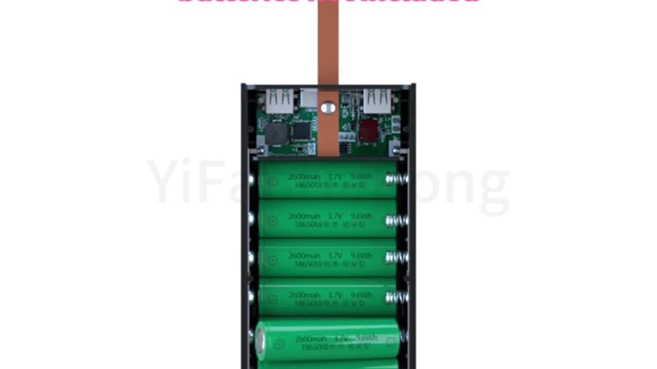 21x18650 Battery Storage Box with Flashlight Power Bank