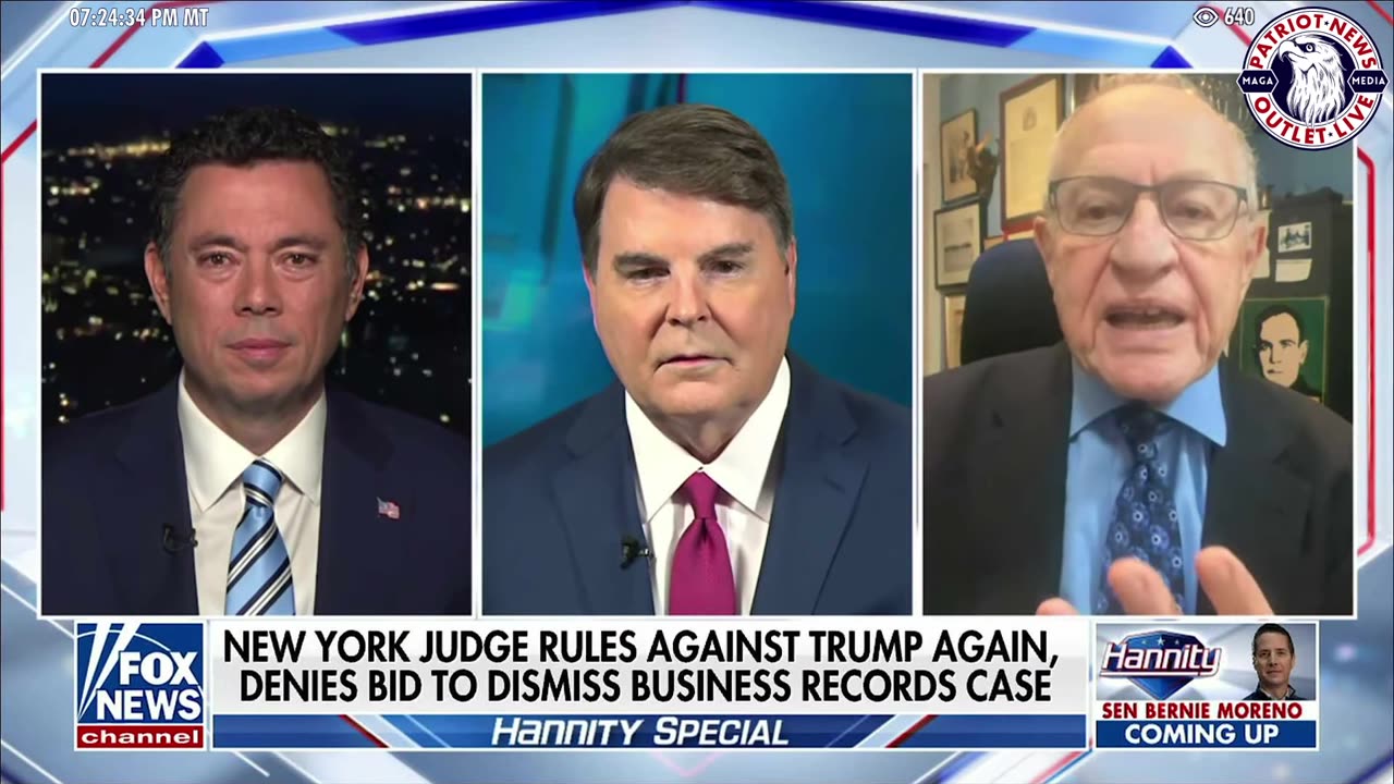 Merchan Sets DJT Sentencing Next Friday, Pinky-swears no Jail Time -Jarrett, Dershowitz, Moreno 1/3