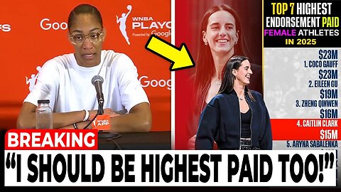 WNBA Drama Erupts A’Ja Wilson FURIOUS After Caitlin Clark Crowned Highest Paid WNBA Star