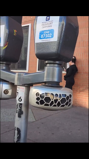Spy cameras, inside parking meters watching the street in downtown LA.