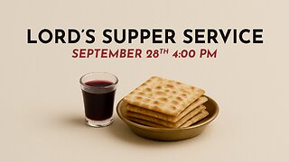 September 28, 2025 - Sunday PM - This Do In Remembrance Of Me - Pastor Brian Rice