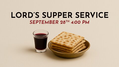 September 28, 2025 - Sunday PM - This Do In Remembrance Of Me - Pastor Brian Rice