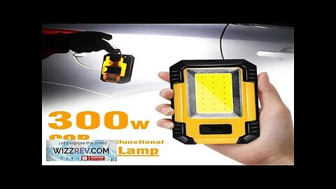 4000MaH Rechargeable Work Light 30W Super Bright COB Flashlight With Magnetic Portable Review